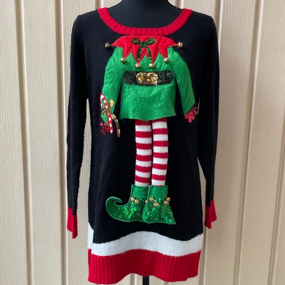 TWO Duo Couple Pair Ugly Christmas Sweaters for Party - Picture 6 of 11